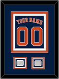 Houston Name, Number & 2 World Series Jersey Patches - Alternate Blue - Triple Mat 2