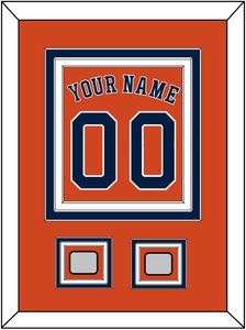 Houston Name, Number & 2 World Series Champions Patches - Alternate Orange - Triple Mat 2