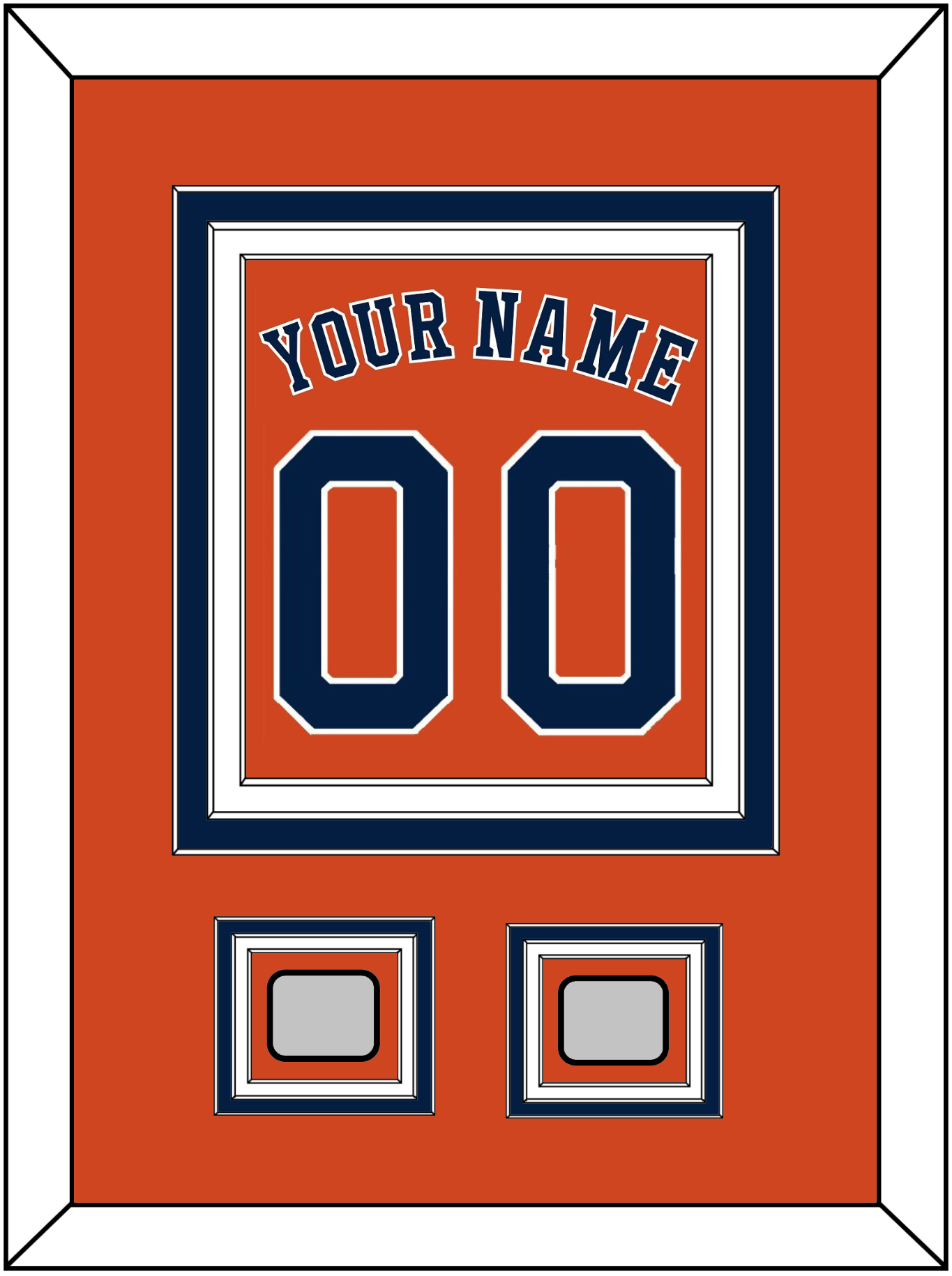 Houston Name, Number & 2 World Series Jersey Patches - Alternate Orange - Premier Tier 2