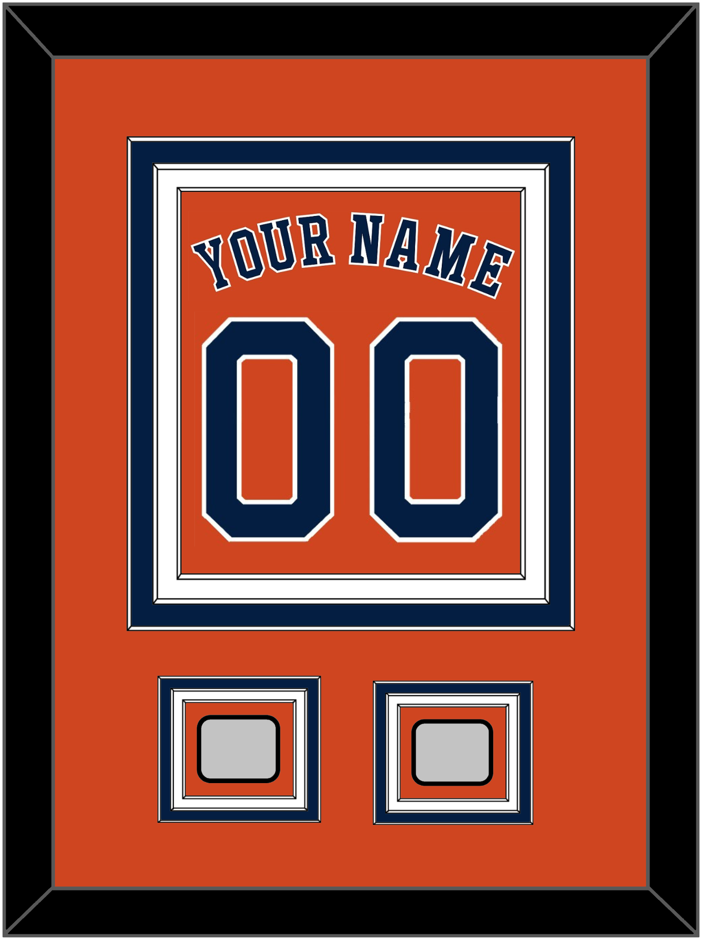 Houston Name, Number & 2 World Series Jersey Patches - Alternate Orange - Premier Tier 2