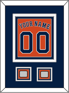 Houston Name, Number & 2 World Series Champions Patches - Alternate Orange - Triple Mat 3