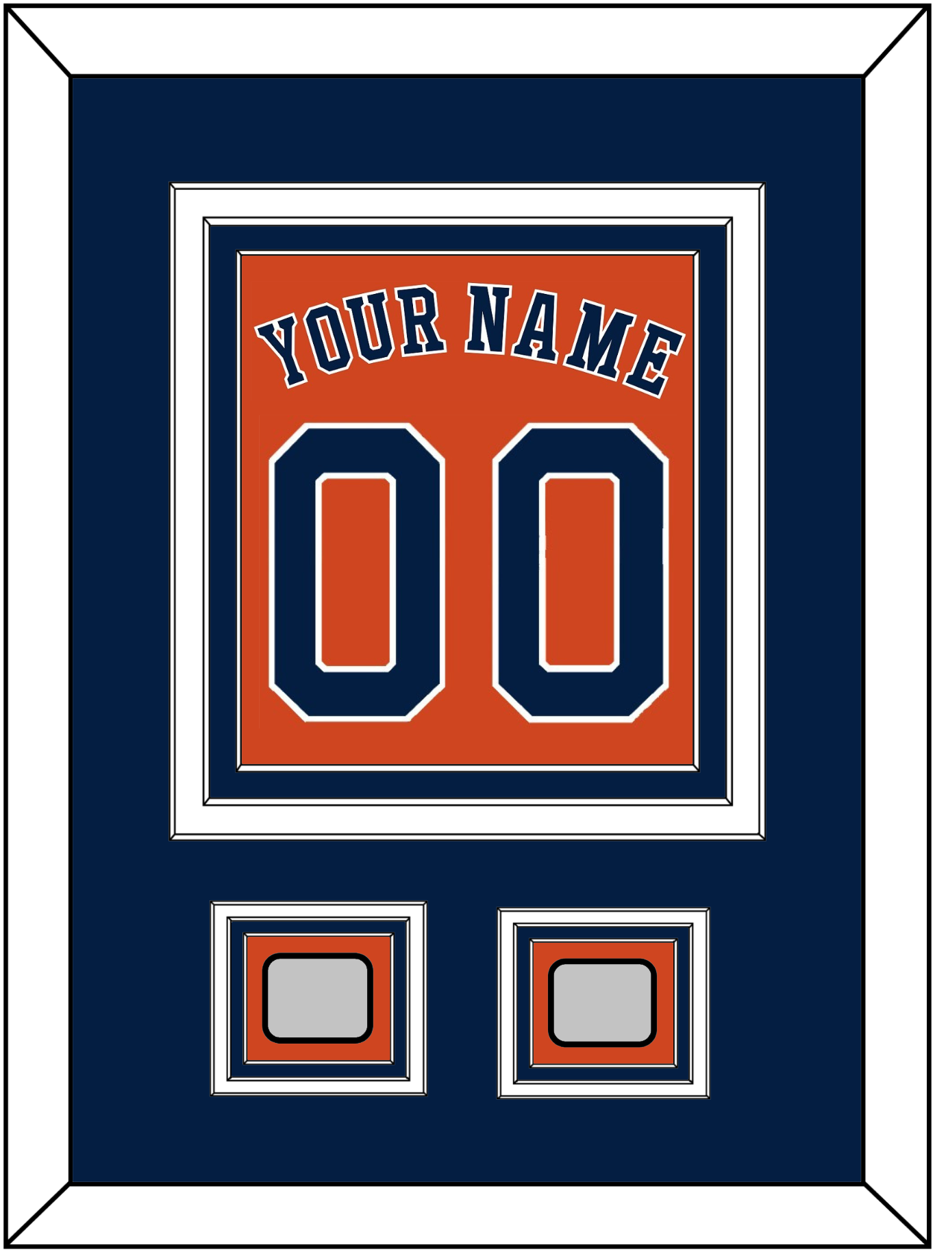 Houston Name, Number & 2 World Series Jersey Patches - Alternate Orange - Premier Tier 3