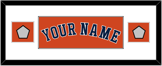 Houston Name & 2 World Series Champions Patches - Alternate Orange - Essential Tier 2