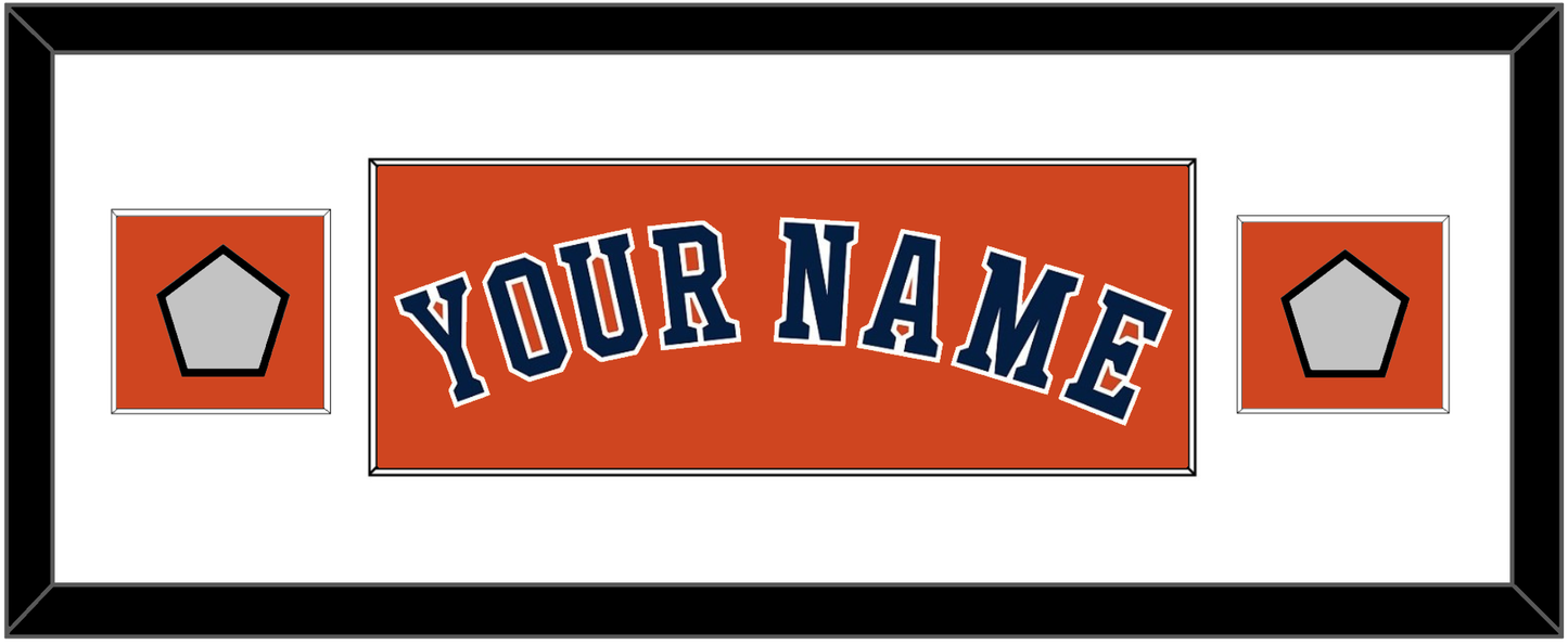 Houston Name & 2 World Series Jersey Patches - Alternate Orange - Essential Tier 2