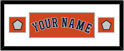 Houston Name & 2 World Series Jersey Patches - Alternate Orange - Essential Tier 2