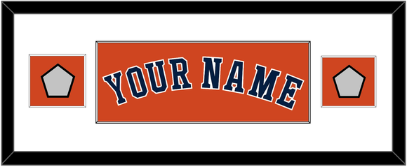 Houston Name & 2 World Series Jersey Patches - Alternate Orange - Single Mat 2