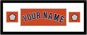 Houston Name & 2 World Series Champions Patches - Alternate Orange - Single Mat 2