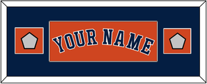 Houston Name & 2 World Series Jersey Patches - Alternate Orange - Single Mat 4