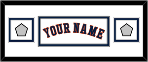 Houston Name & 2 World Series Champions Patches - Home White - Double Mat 2