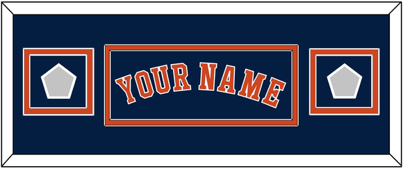 Houston Name & 2 World Series Jersey Patches - Alternate Blue - Double Mat 4