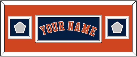 Houston Name & 2 World Series Jersey Patches - Alternate Blue - Double Mat 6