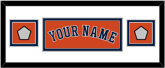 Houston Name & 2 World Series Jersey Patches - Alternate Orange - Signature Tier 2