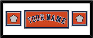 Houston Name & 2 World Series Champions Patches - Alternate Orange - Double Mat 2