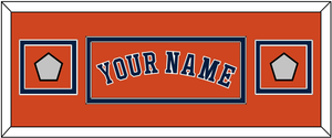 Houston Name & 2 World Series Champions Patches - Alternate Orange - Double Mat 4