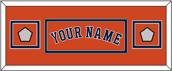 Houston Name & 2 World Series Champions Patches - Alternate Orange - Double Mat 4