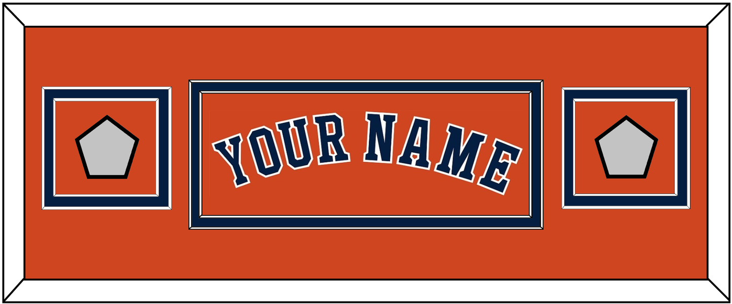 Houston Name & 2 World Series Jersey Patches - Alternate Orange - Signature Tier 4