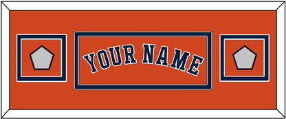 Houston Name & 2 World Series Jersey Patches - Alternate Orange - Signature Tier 4