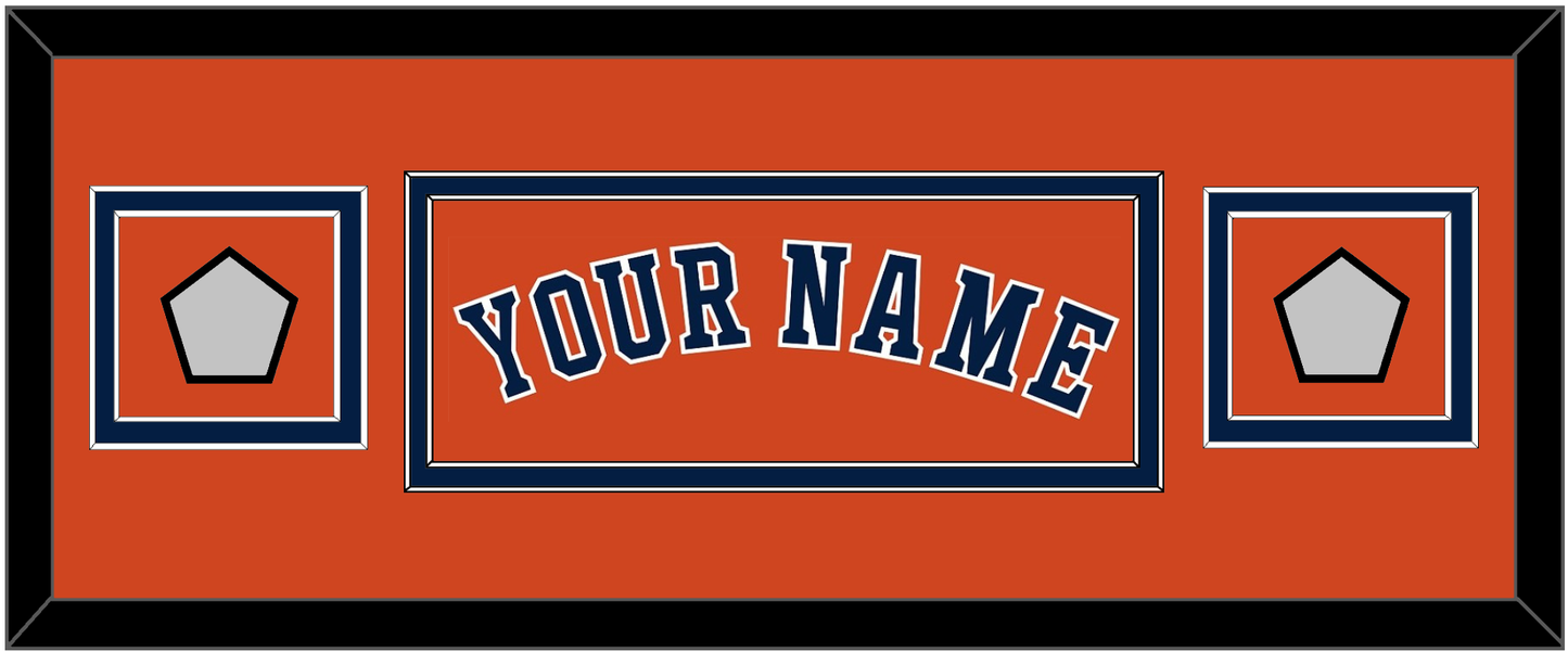 Houston Name & 2 World Series Jersey Patches - Alternate Orange - Signature Tier 4
