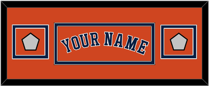 Houston Name & 2 World Series Jersey Patches - Alternate Orange - Signature Tier 4