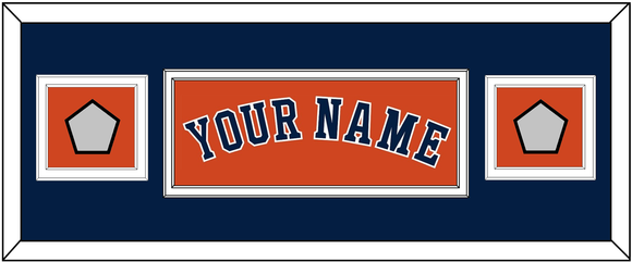 Houston Name & 2 World Series Jersey Patches - Alternate Orange - Double Mat 6