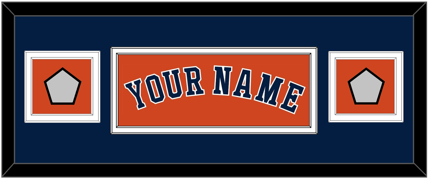 Houston Name & 2 World Series Jersey Patches - Alternate Orange - Signature Tier 6