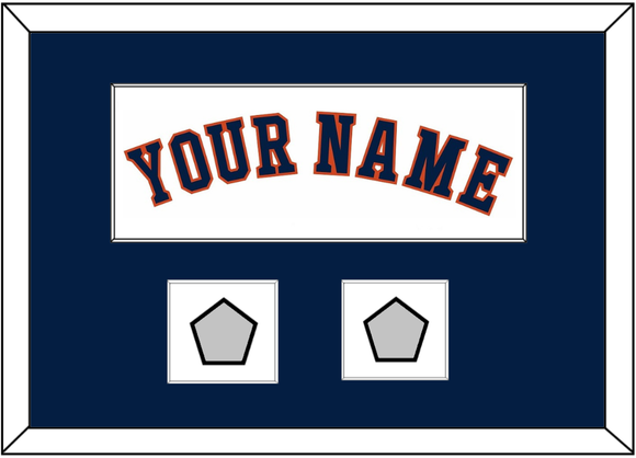 Houston Name & 2 World Series Champions Patches - Home White - Single Mat 1