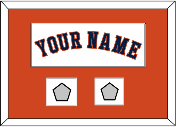 Houston Name & 2 World Series Champions Patches - Home White - Single Mat 3