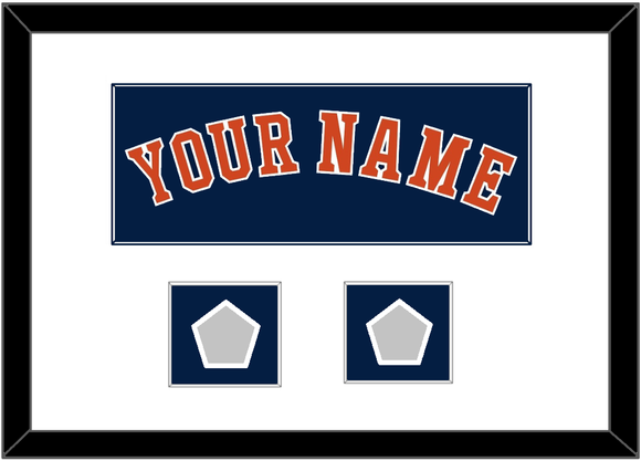 Houston Name & 2 World Series Champions Patches - Alternate Blue - Single Mat 1