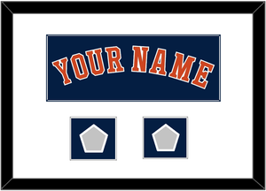 Houston Name & 2 World Series Jersey Patches - Alternate Blue - Single Mat 1