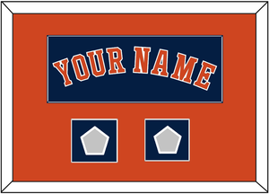 Houston Name & 2 World Series Champions Patches - Alternate Blue - Single Mat 3