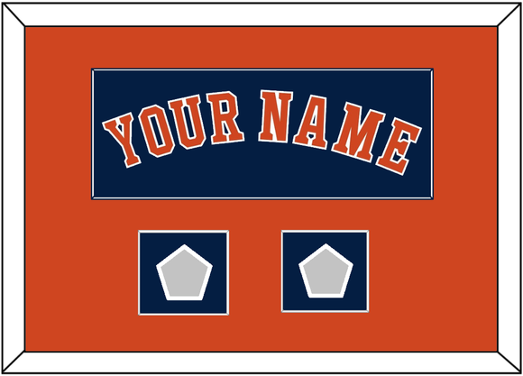 Houston Name & 2 World Series Jersey Patches - Alternate Blue - Single Mat 3