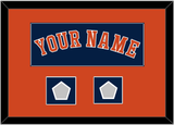 Houston Name & 2 World Series Jersey Patches - Alternate Blue - Single Mat 3