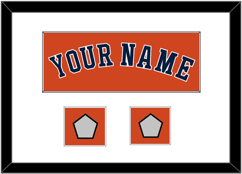 Houston Name & 2 World Series Jersey Patches - Alternate Orange - Essential Tier 1