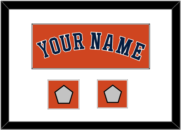 Houston Name & 2 World Series Jersey Patches - Alternate Orange - Single Mat 1