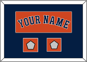 Houston Name & 2 World Series Champions Patches - Alternate Orange - Single Mat 3