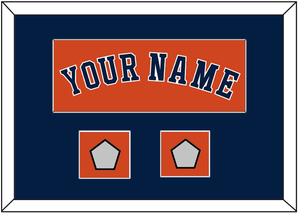 Houston Name & 2 World Series Jersey Patches - Alternate Orange - Single Mat 3