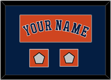 Houston Name & 2 World Series Champions Patches - Alternate Orange - Single Mat 3