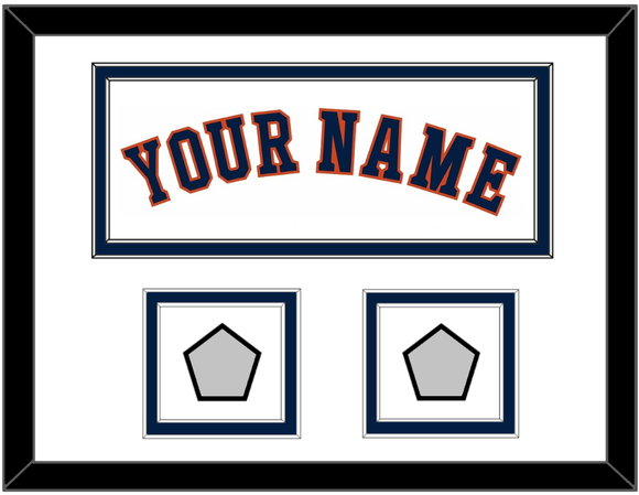 Houston Name & 2 World Series Champions Patches - Home White - Double Mat 1