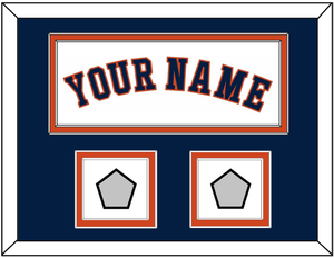 Houston Name & 2 World Series Champions Patches - Home White - Double Mat 5