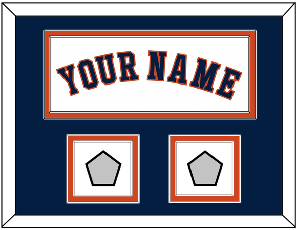 Houston Name & 2 World Series Jersey Patches - Home White - Double Mat 5