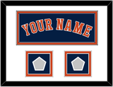 Houston Name & 2 World Series Jersey Patches - Alternate Blue - Double Mat 1