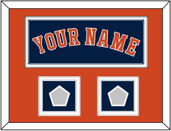 Houston Name & 2 World Series Champions Patches - Alternate Blue - Double Mat 5