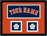 Houston Name & 2 World Series Jersey Patches - Alternate Blue - Double Mat 5