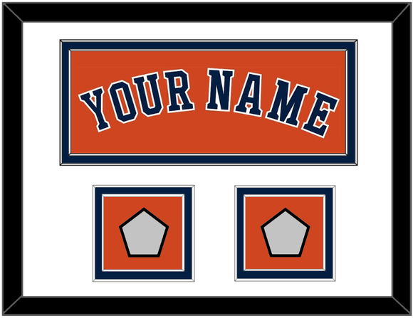 Houston Name & 2 World Series Champions Patches - Alternate Orange - Double Mat 1