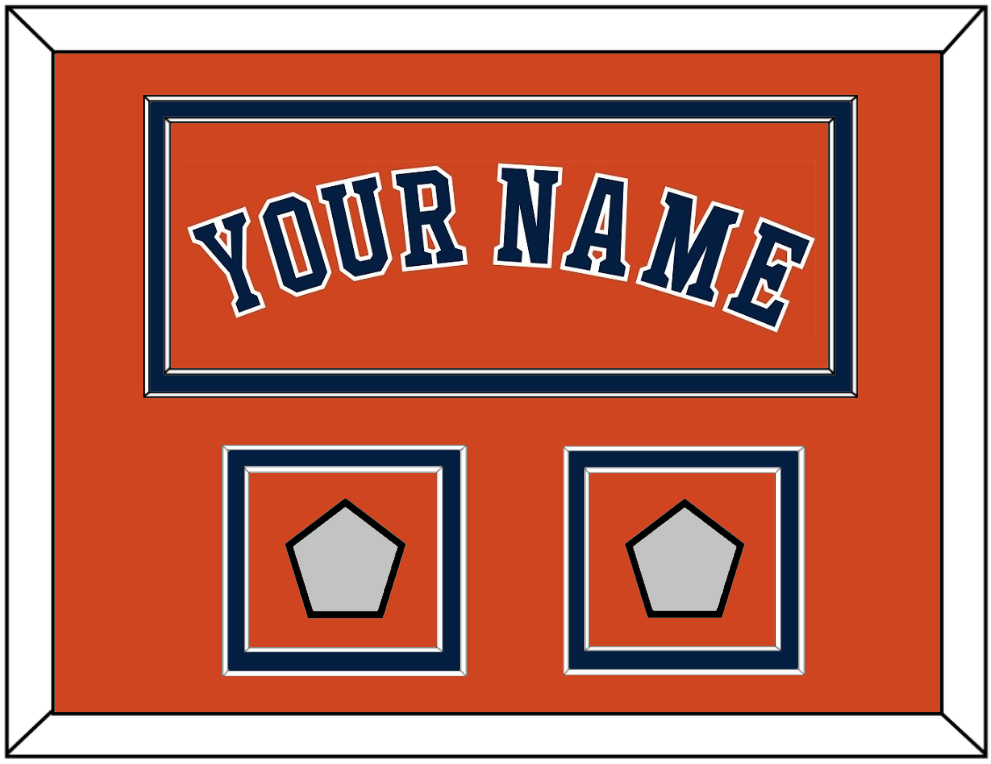 Houston Name & 2 World Series Jersey Patches - Alternate Orange - Signature Tier 3