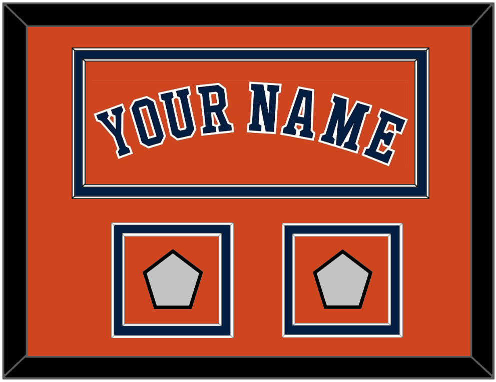 Houston Name & 2 World Series Jersey Patches - Alternate Orange - Signature Tier 3