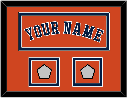Houston Name & 2 World Series Jersey Patches - Alternate Orange - Signature Tier 3