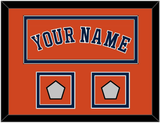 Houston Name & 2 World Series Jersey Patches - Alternate Orange - Double Mat 3