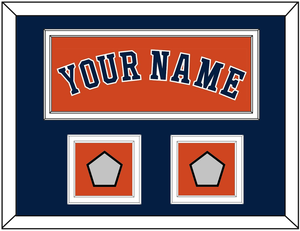 Houston Name & 2 World Series Champions Patches - Alternate Orange - Double Mat 5