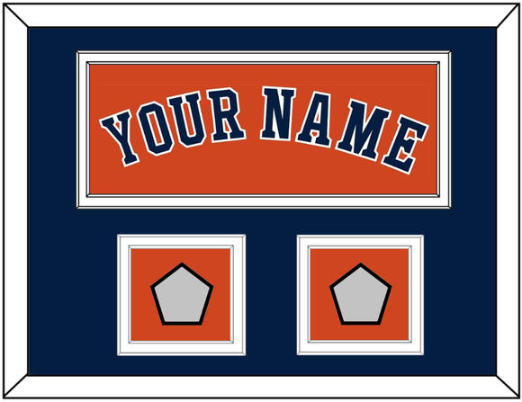 Houston Name & 2 World Series Champions Patches - Alternate Orange - Double Mat 5